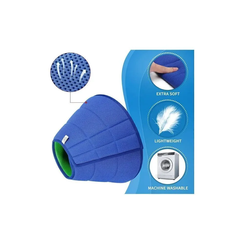 NWT Dog Cone,Soft Dog Cone After Surgery,Adjustable Breathable Dog Cone Collar,S
